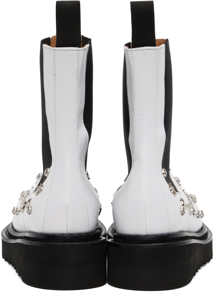 Toga Pulla White Embellished Boots Toga Pulla