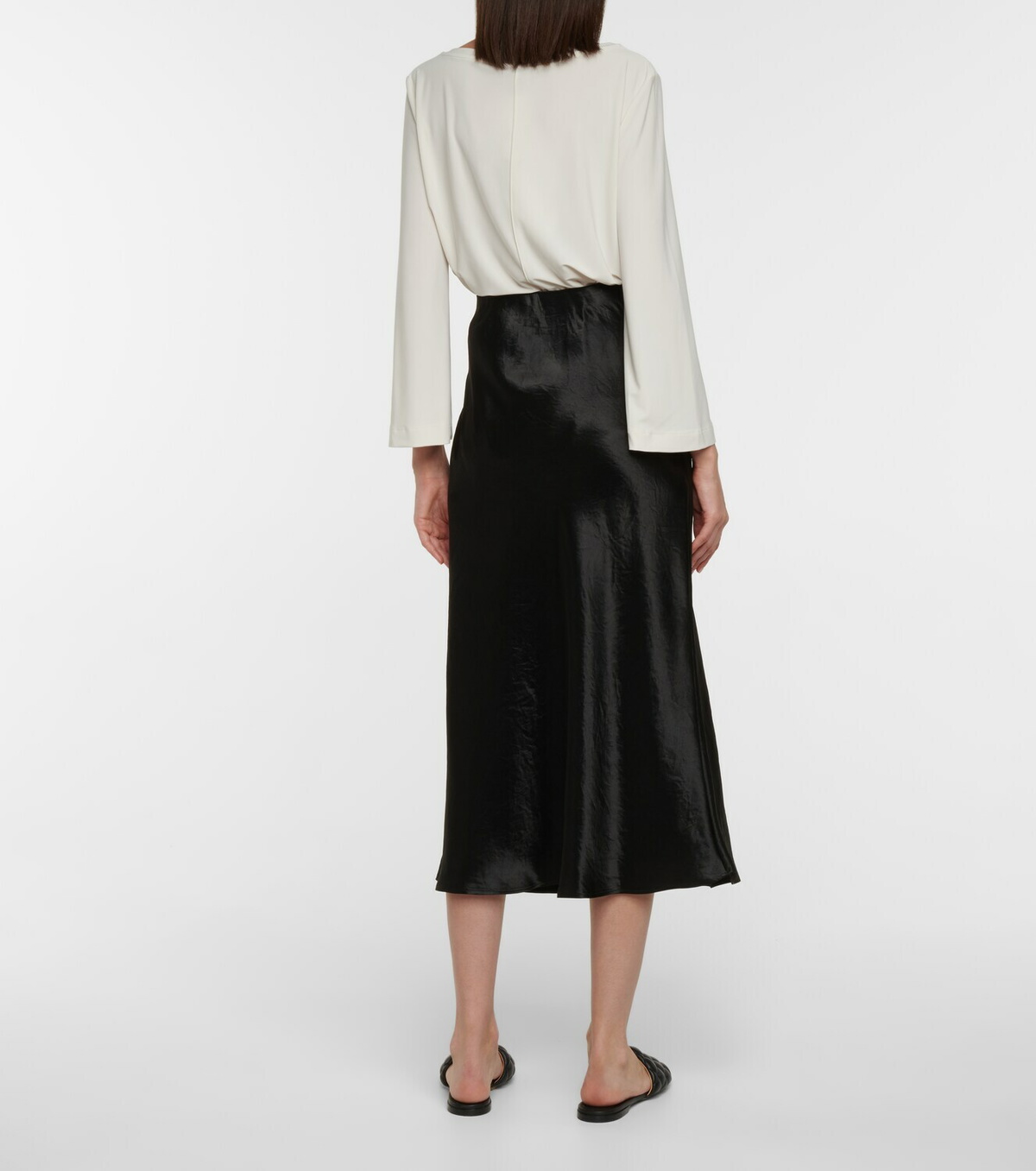 Max Mara Leisure Alessio Satin Midi Skirt Max Mara