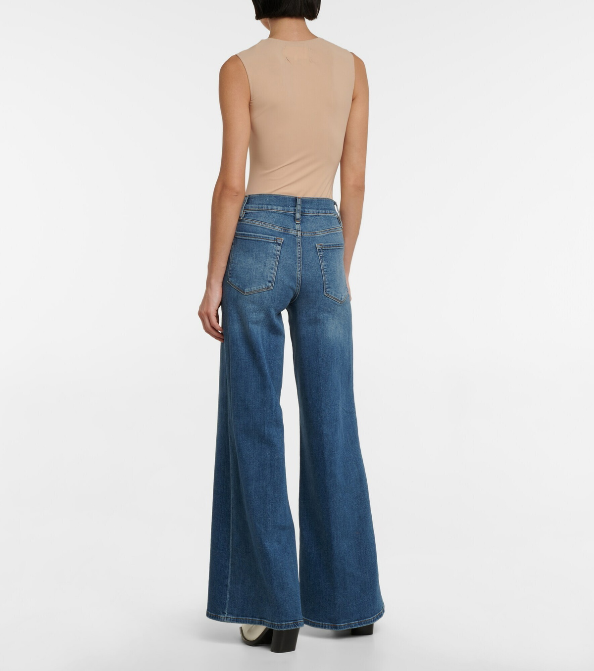 Frame Le Palazzo High Rise Wide Leg Jeans Frame Denim