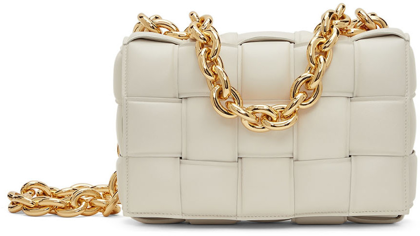 Bottega Veneta Off White Padded Chain Cassette Bottega Veneta