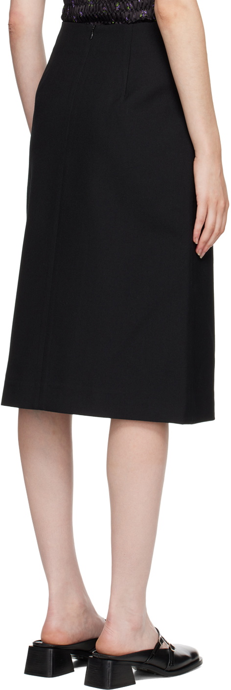 Shushu Tong Black Pleated Midi Skirt Shushu Tong