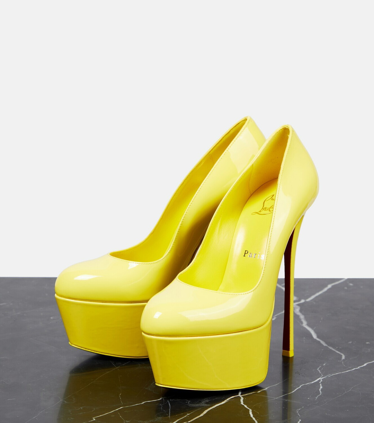 Christian Louboutin Dolly Alta Patent Leather Platform Pumps