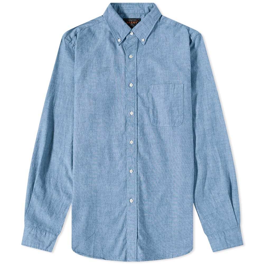 Beams Plus Button Down Chambray Shirt Beams Plus