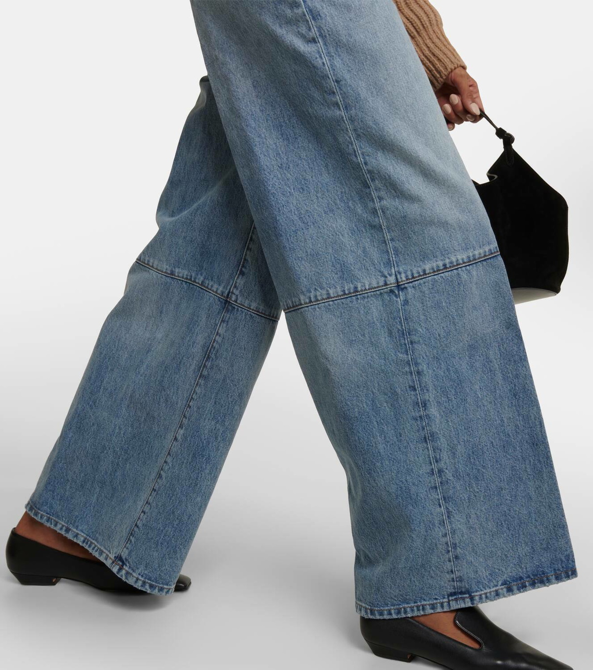 Khaite Isla High Rise Wide Leg Jeans Khaite