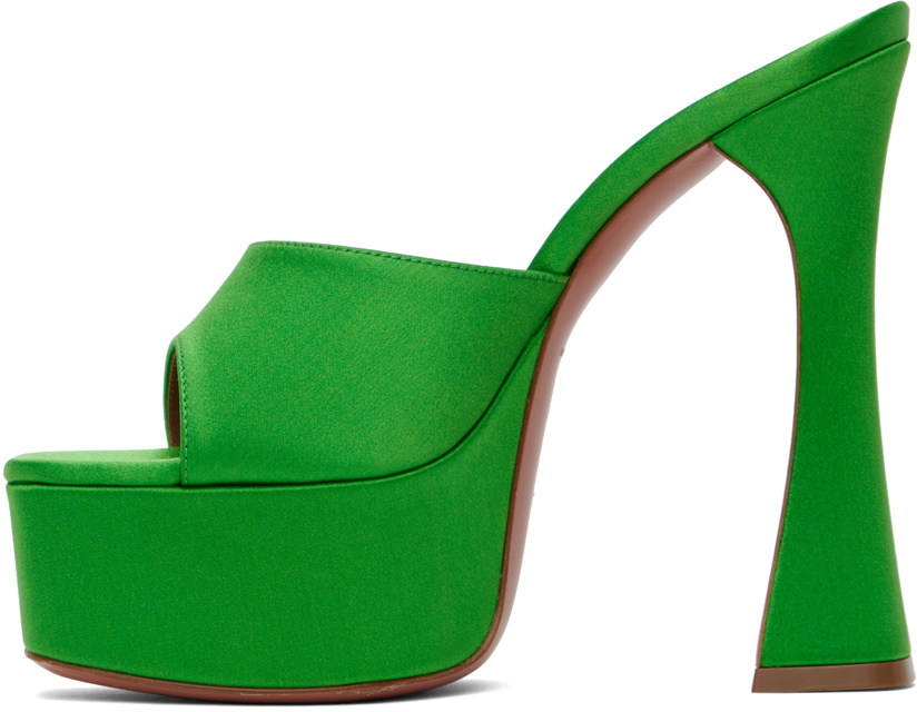 Amina Muaddi Green Dalida Plateau Heeled Sandals Amina Muaddi