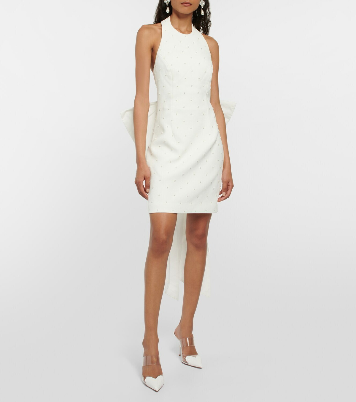 Rebecca Vallance Perle Bow Embellished Mini Dress Rebecca Vallance