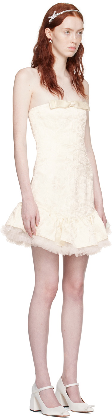 Shushu Tong Off White Strapless Minidress Shushu Tong