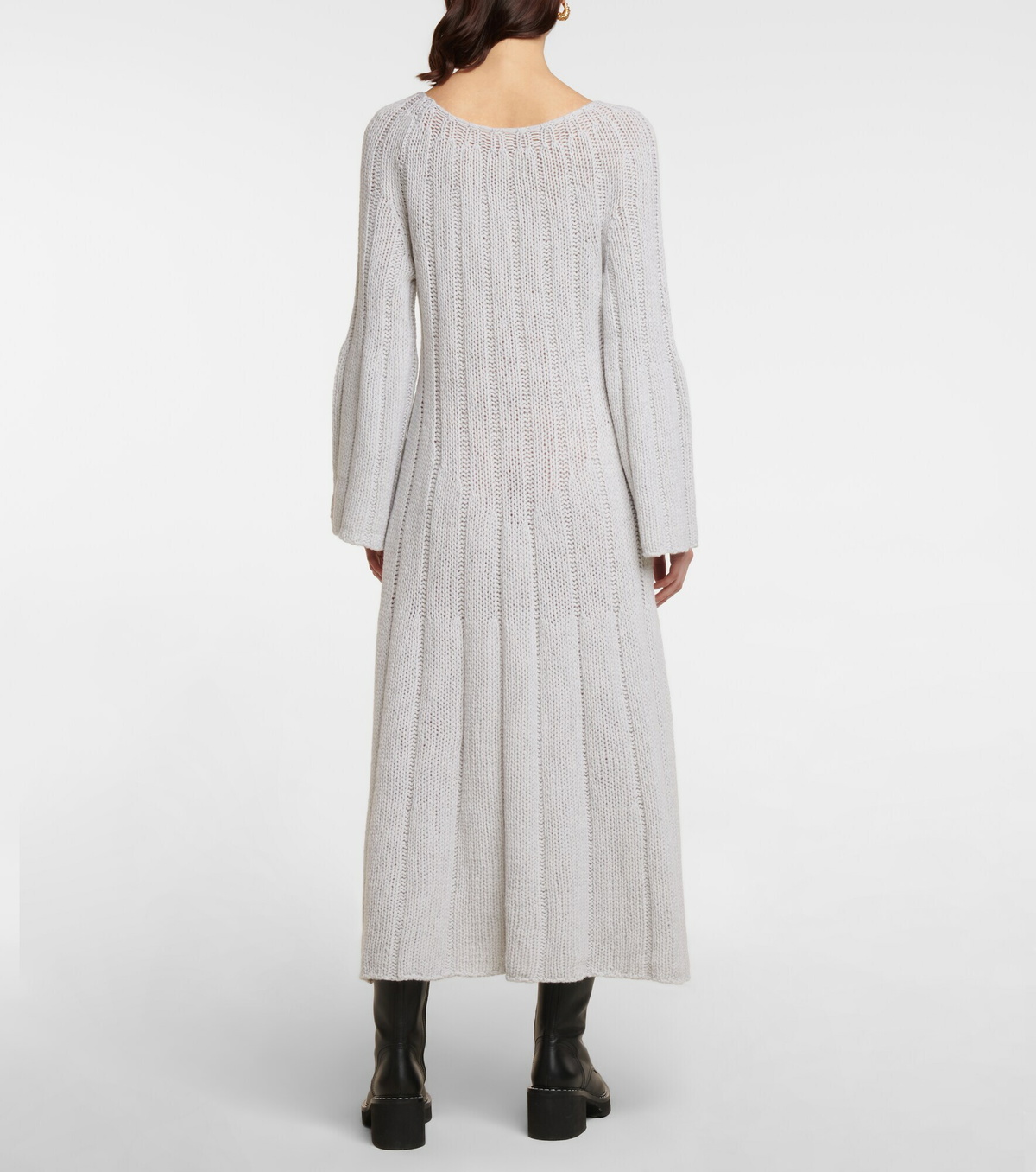 Khaite Wool And Cashmere Midi Dress Khaite