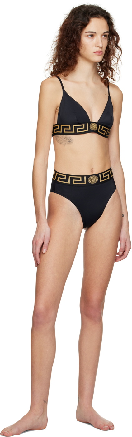 Versace Underwear Black Medusa Bikini Top Versace Underwear