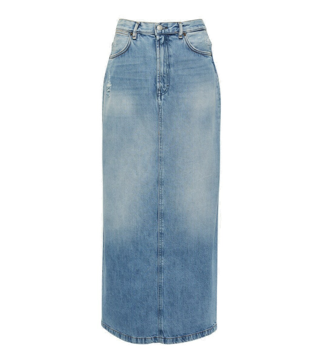 Acne Studios Mid Rise Denim Maxi Skirt Acne Studios