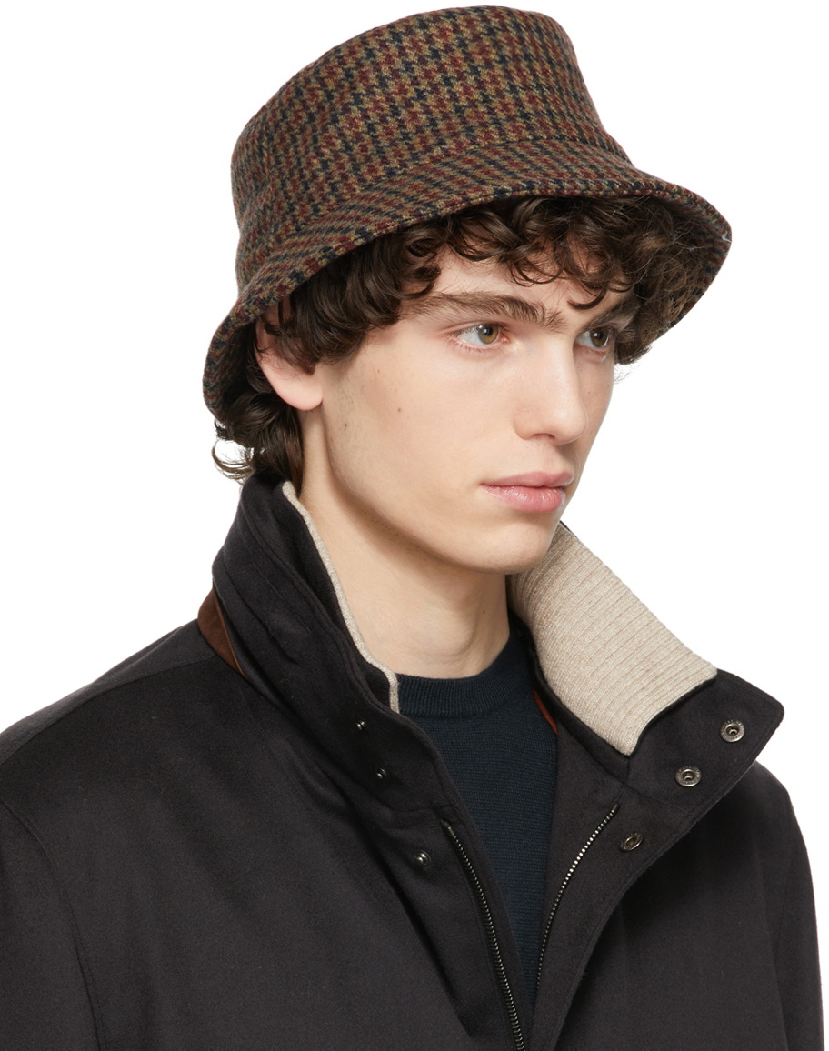 Loro Piana Multicolour Houndstooth Cityleisure Bucket Hat Loro Piana