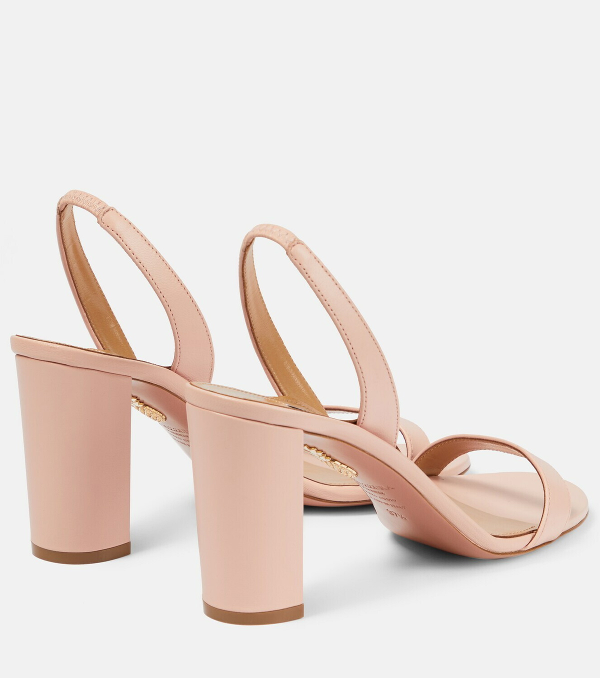 Aquazzura So Nude Block Suede Sandals Aquazzura