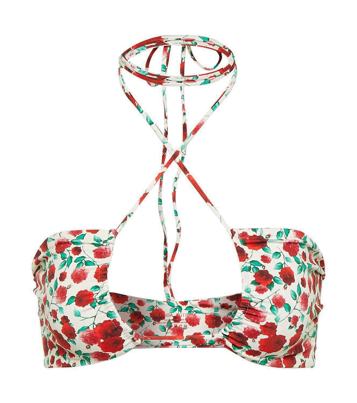 Magda Butrym Floral Printed Halterneck Bikini Top Magda Butrym