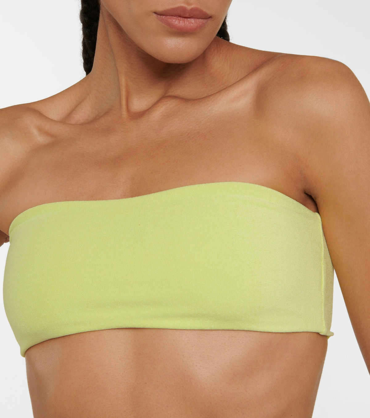 Jade Swim All Around Terry Bandeau Bikini Top Jade Swim