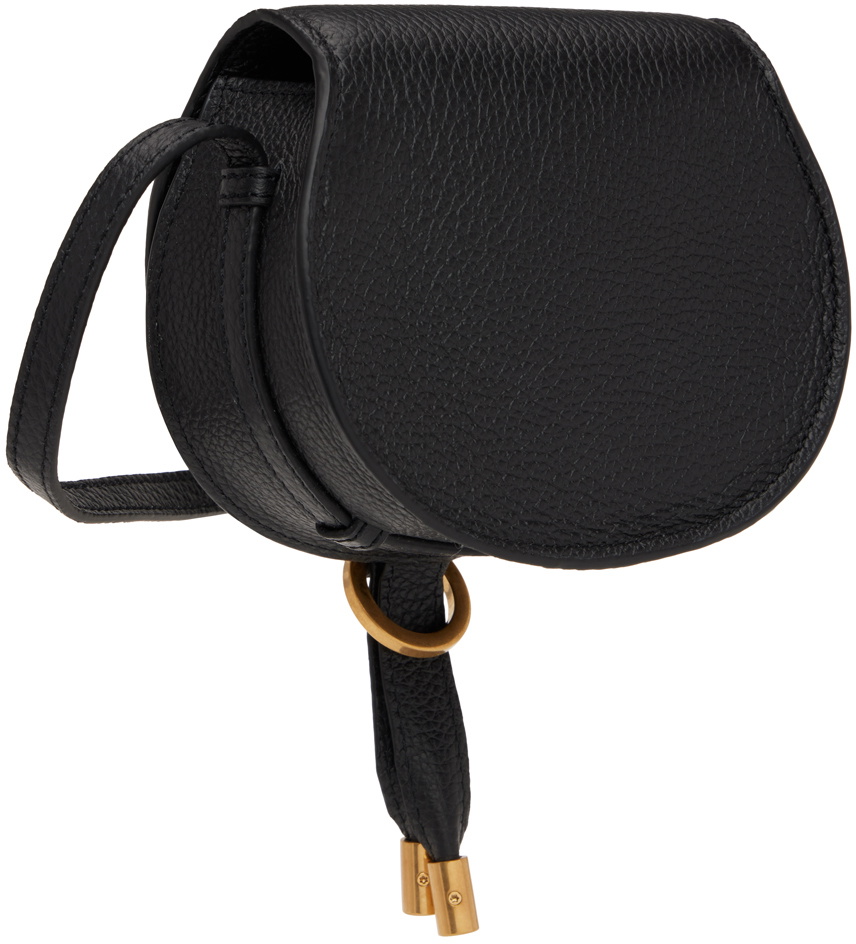 Chlo Black Nano Marcie Saddle Bag Chloe