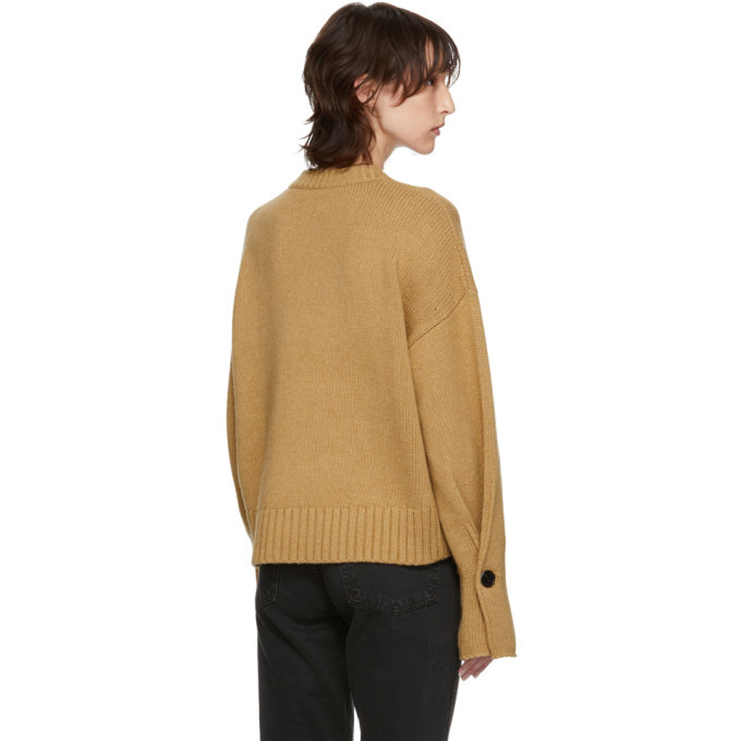 Proenza Schouler Tan Wool Cashmere Sweater Proenza Schouler