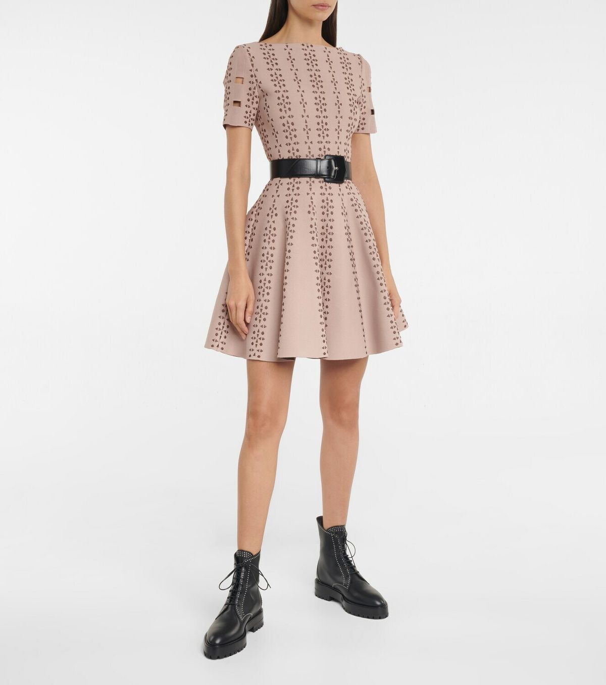 Ala A Stretch Knit Jacquard Minidress Ala A