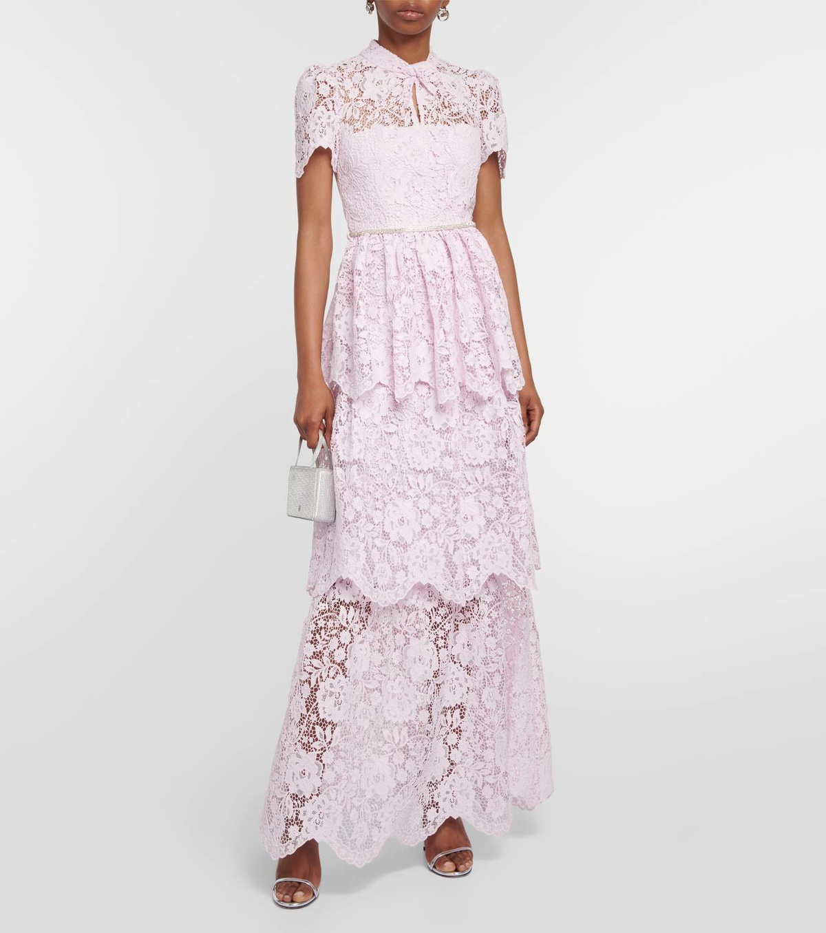 Self Portrait Tiered Lace Maxi Dress Self Portrait