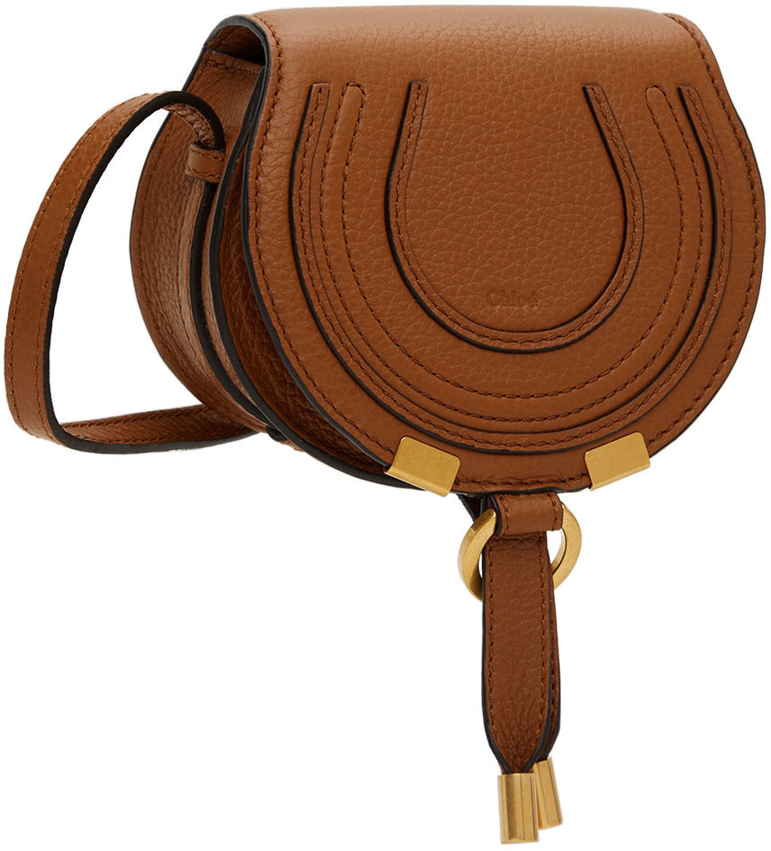 Chlo Tan Nano Marcie Saddle Bag Chloe