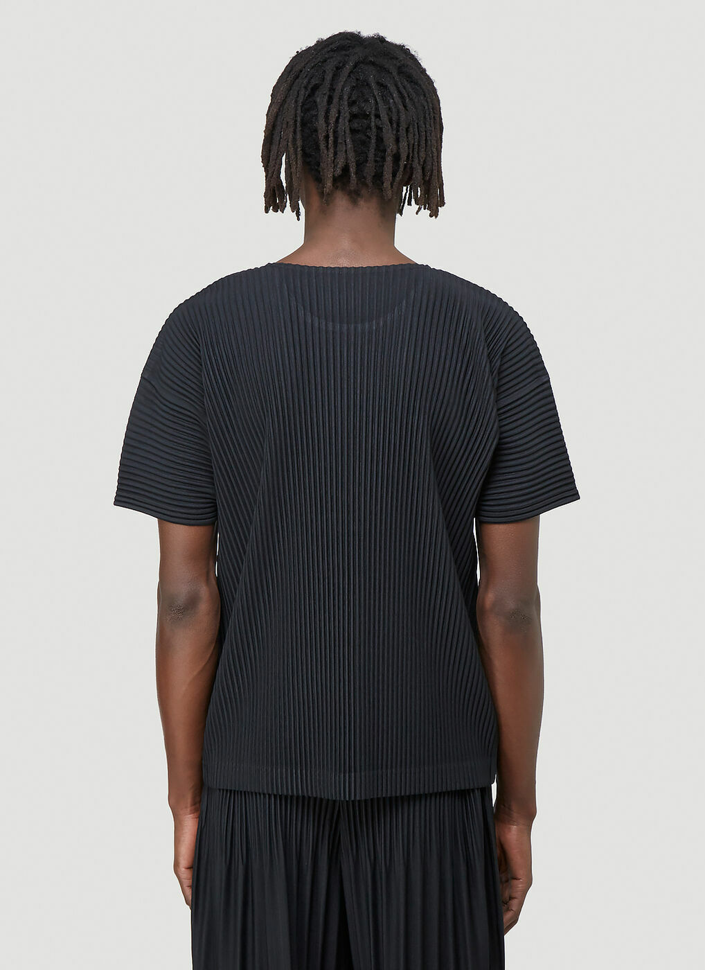 Pleated T Shirt In Black Homme Plisse Issey Miyake