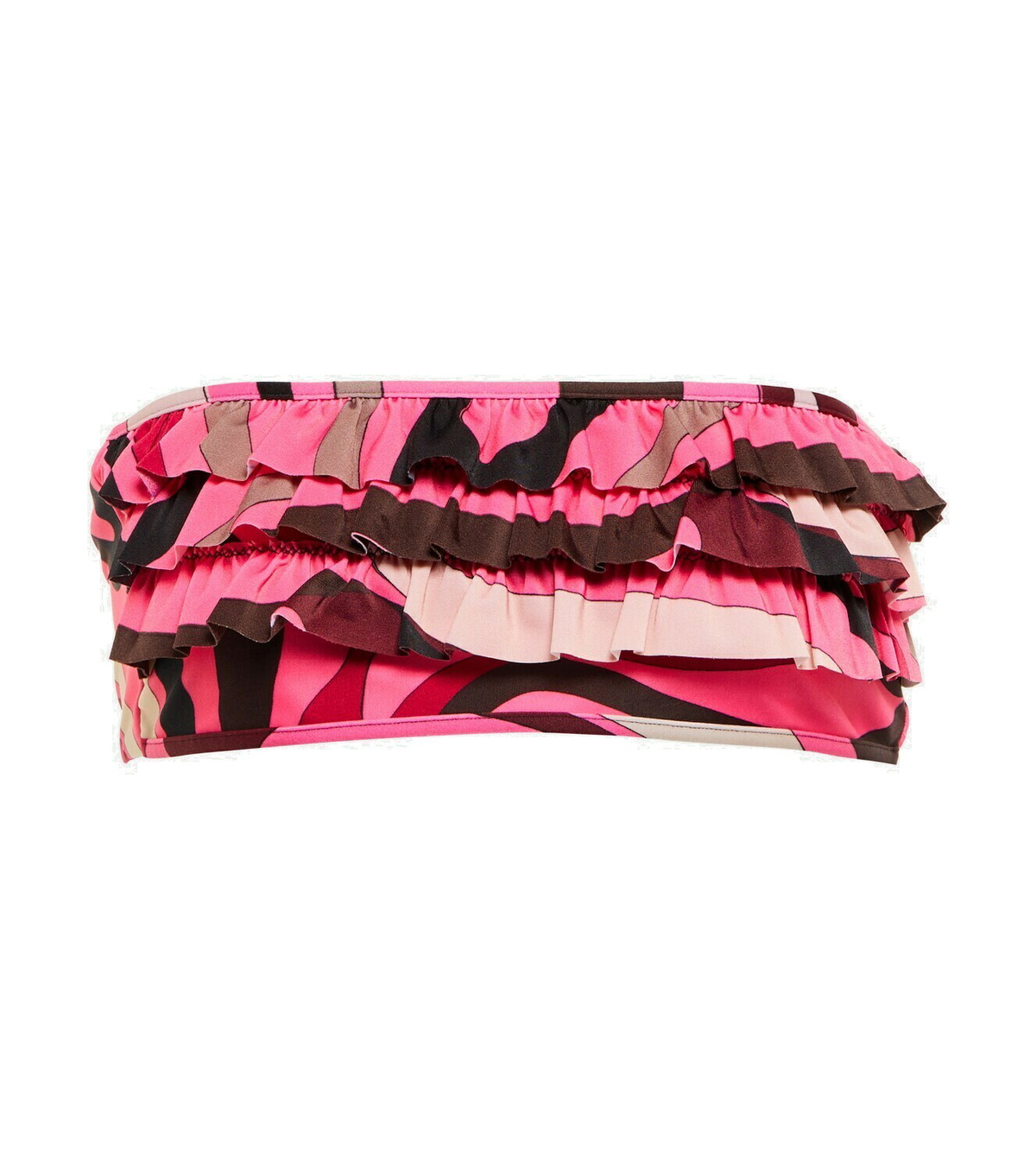 Pucci Ruffled Bandeau Bikini Top Emilio Pucci