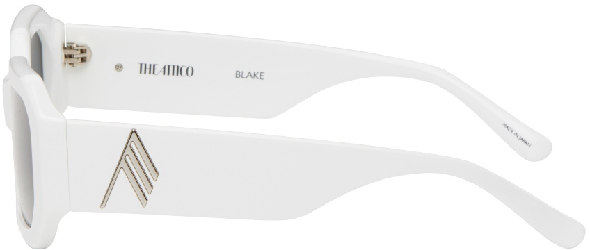 The Attico White Linda Farrow Edition Blake Sunglasses The Attico