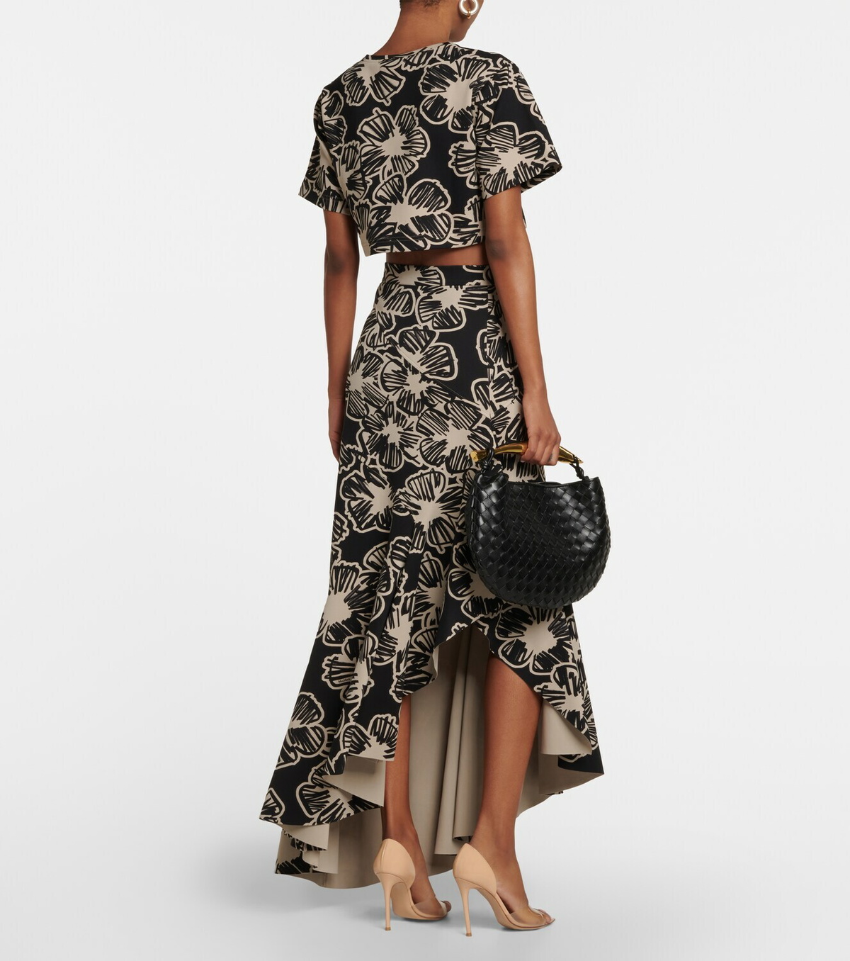 Max Mara Asymmetric Printed Maxi Skirt Max Mara