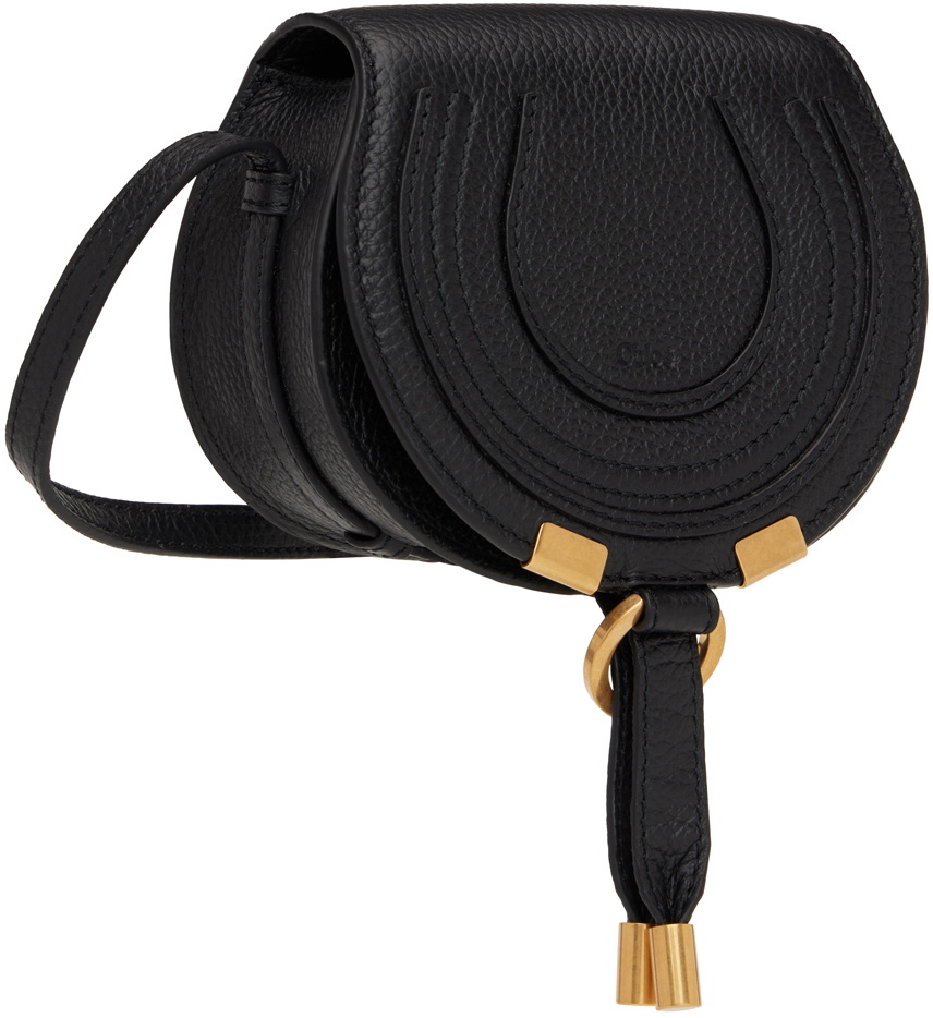 Chlo Black Nano Marcie Saddle Bag Chloe