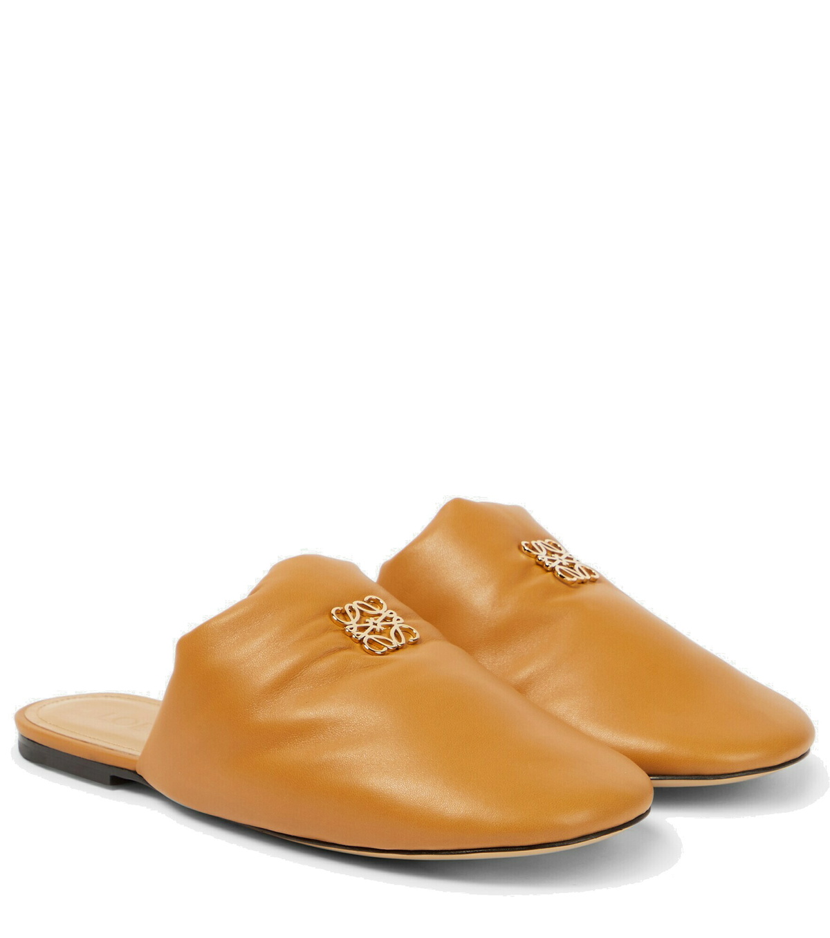 Loewe Anagram Padded Leather Slippers Loewe