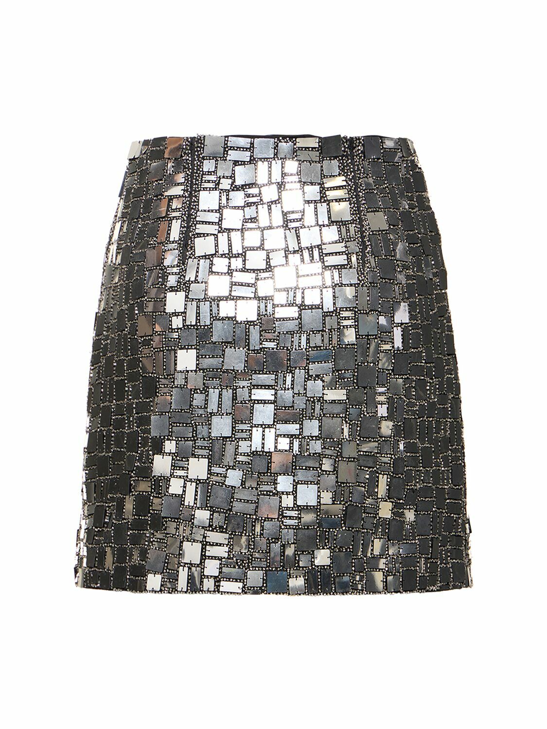 Msgm Sequined Metallic Mini Skirt Msgm