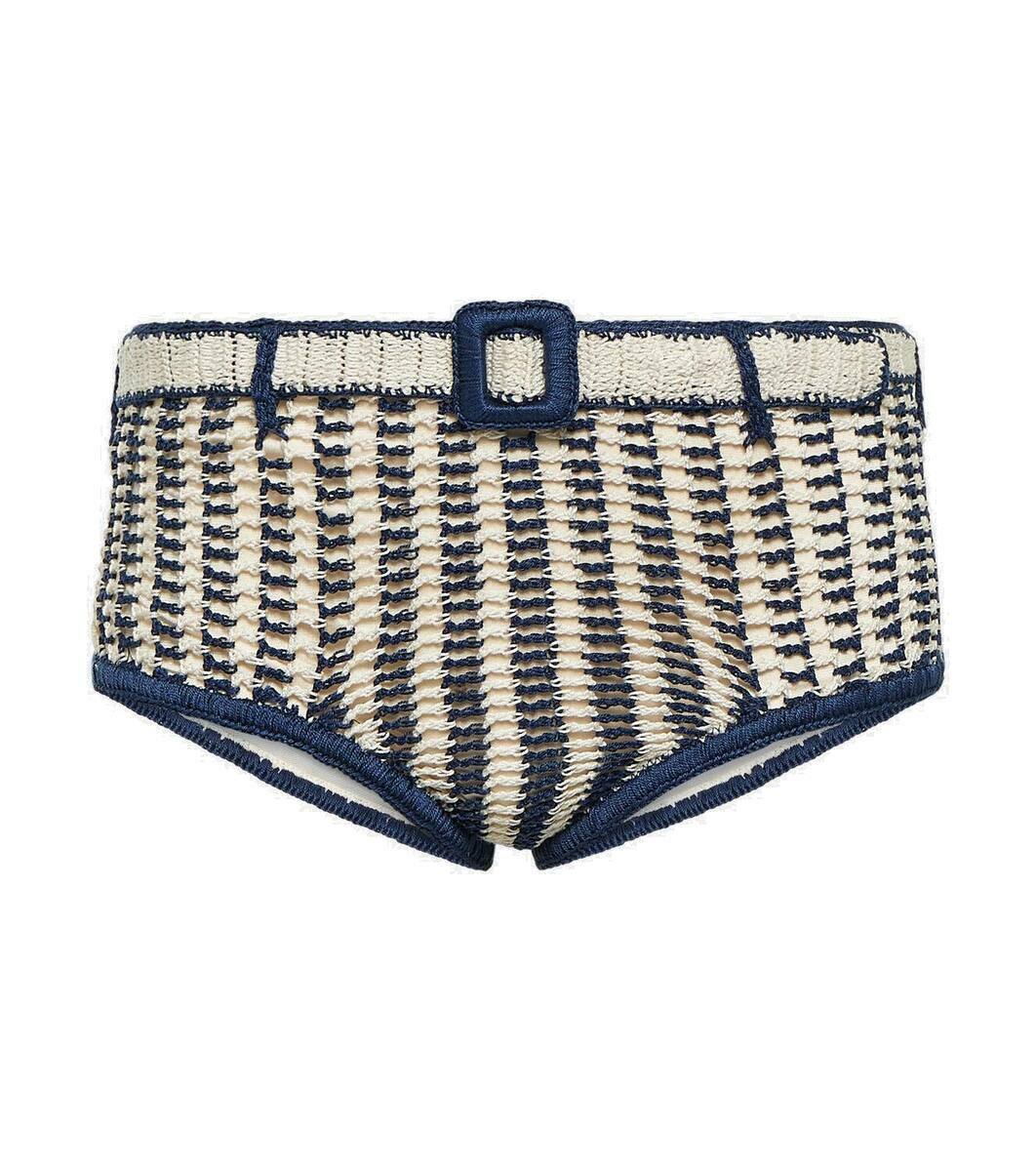 Anna Kosturova High Rise Crochet Cotton Bikini Bottoms Anna Kosturova