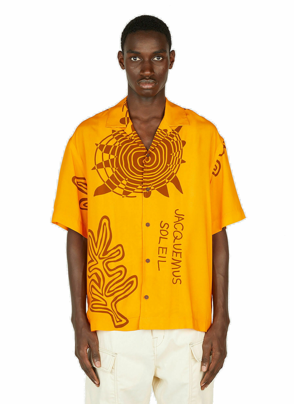 Jacquemus La Chemise Jean Shirt In Orange Jacquemus