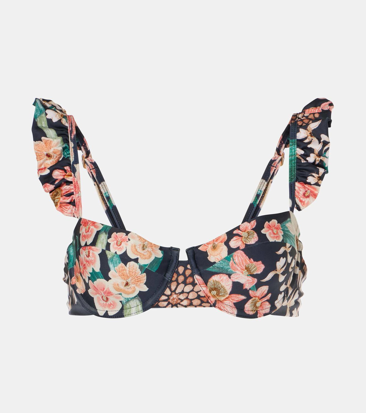 Agua By Agua Bendita Kiwi Danza Floral Bikini Top Agua By Agua Bendita