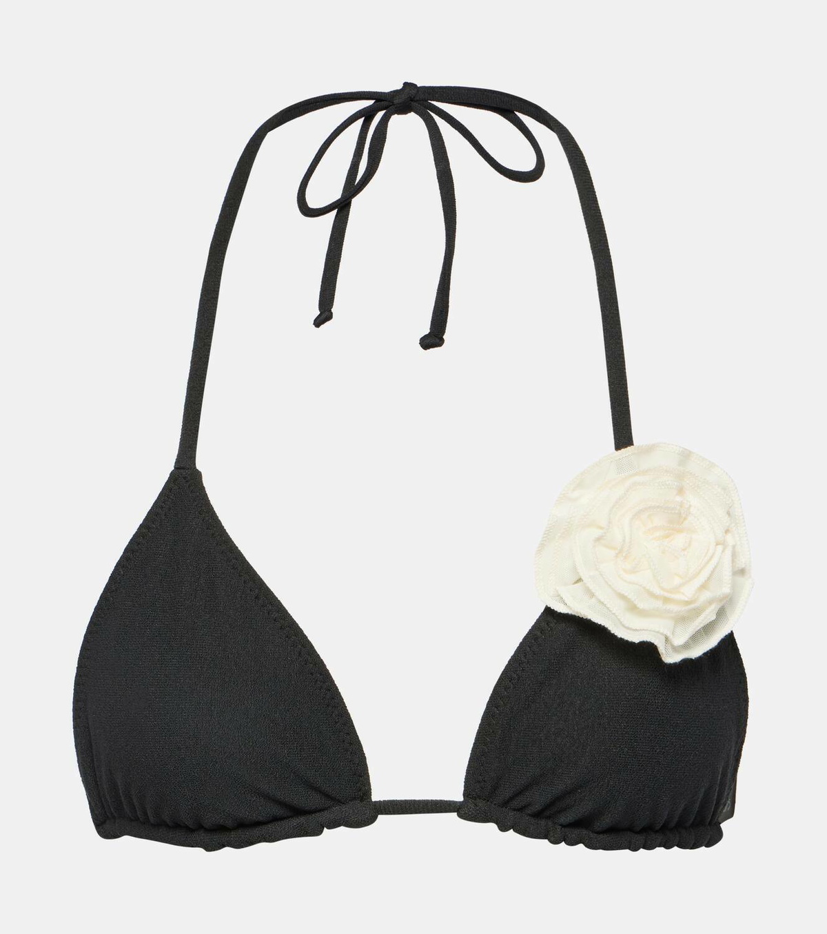 Same Floral Appliqu Triangle Bikini Top Same