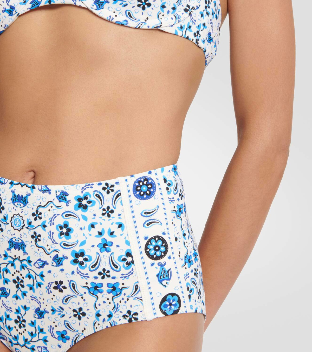 Tory Burch High Rise Printed Bikini Bottoms Tory Burch