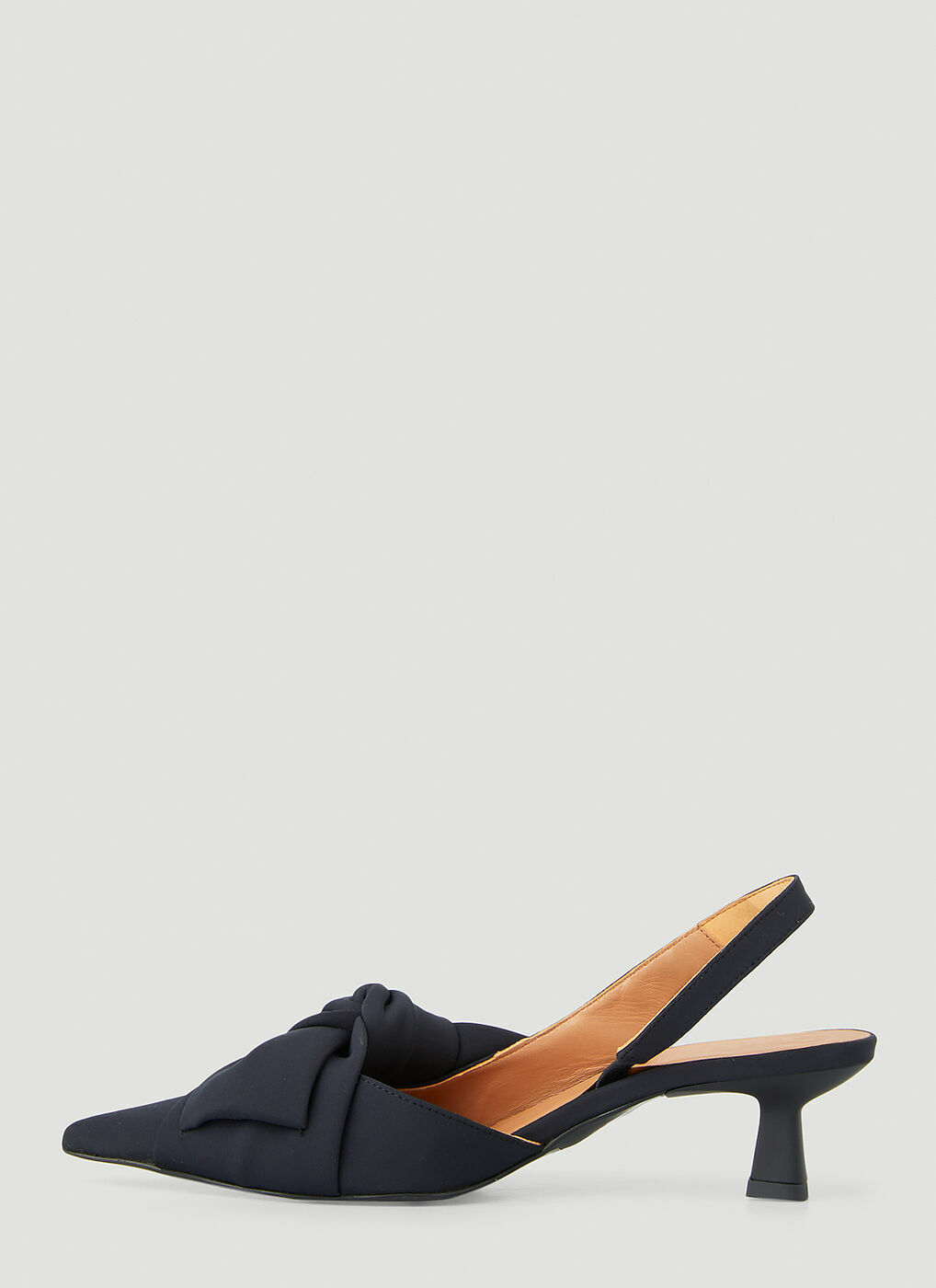 Bow Kitten Heels In Black Ganni