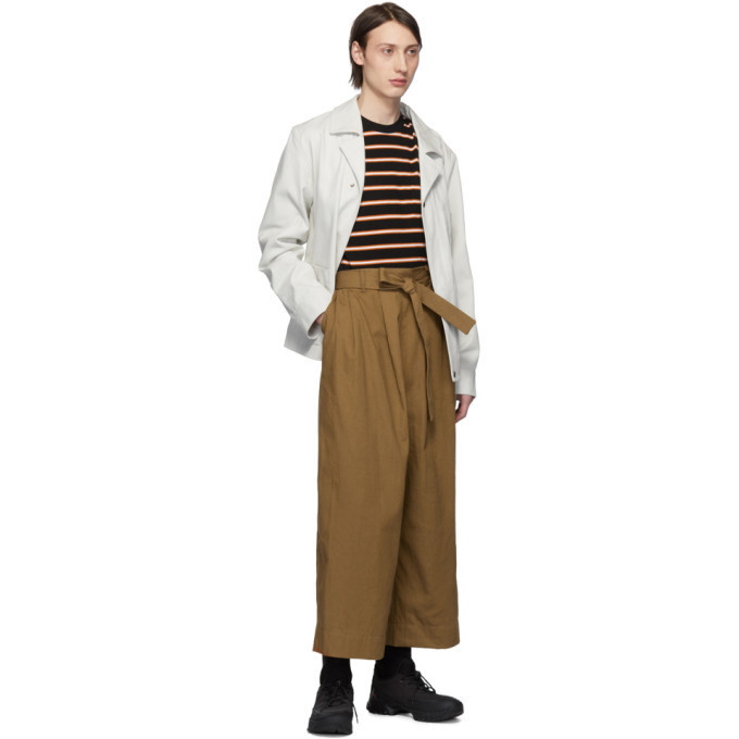 Naked And Famous Denim Ssense Exclusive Tan Wide Trousers Naked And