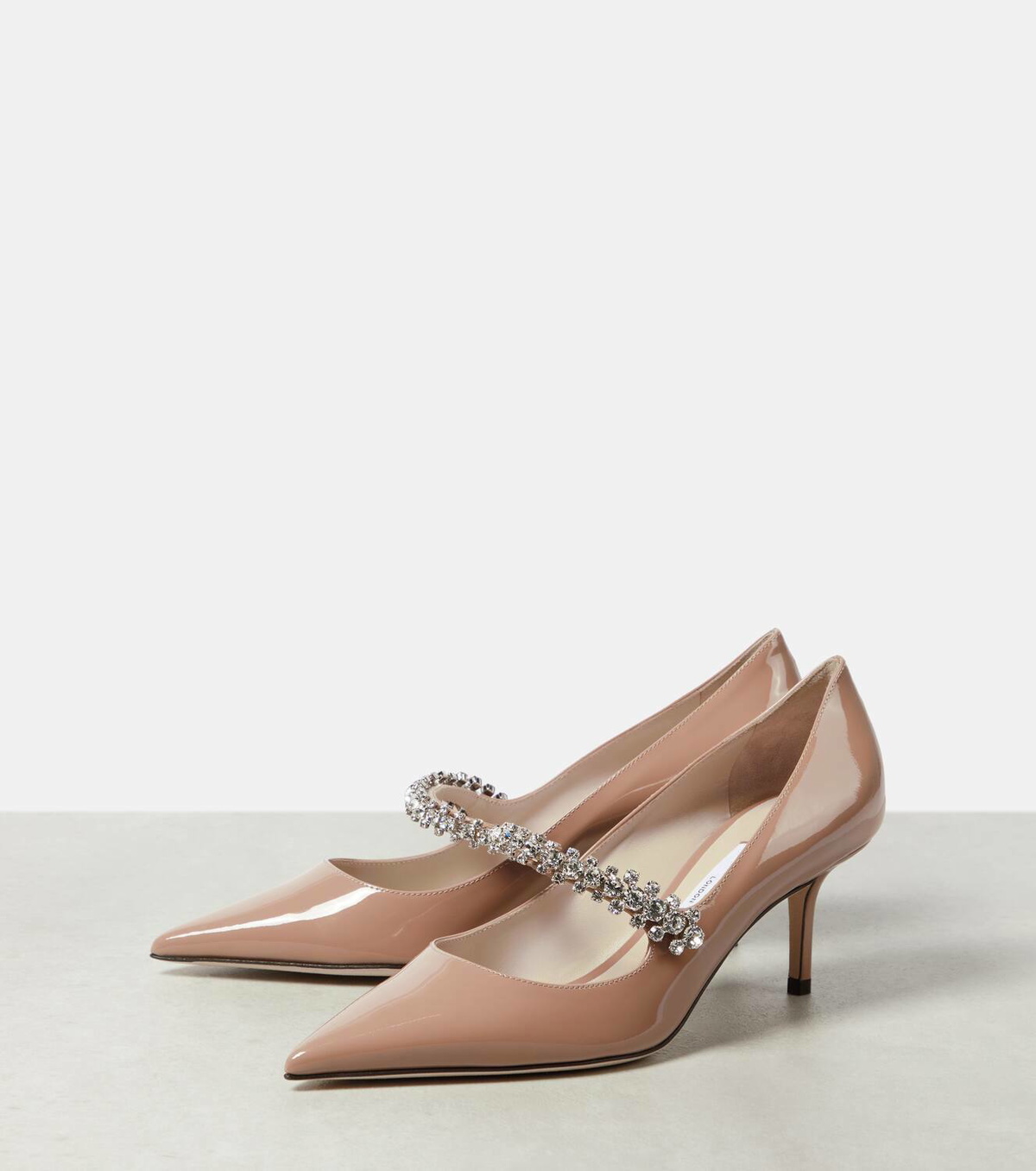 Jimmy Choo Bing Embellished Patent Leather Pumps Jimmy Choo