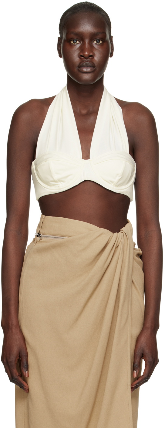 Jacquemus Beige Le Papier Le Haut De Maillot Linu Bikini Top Jacquemus