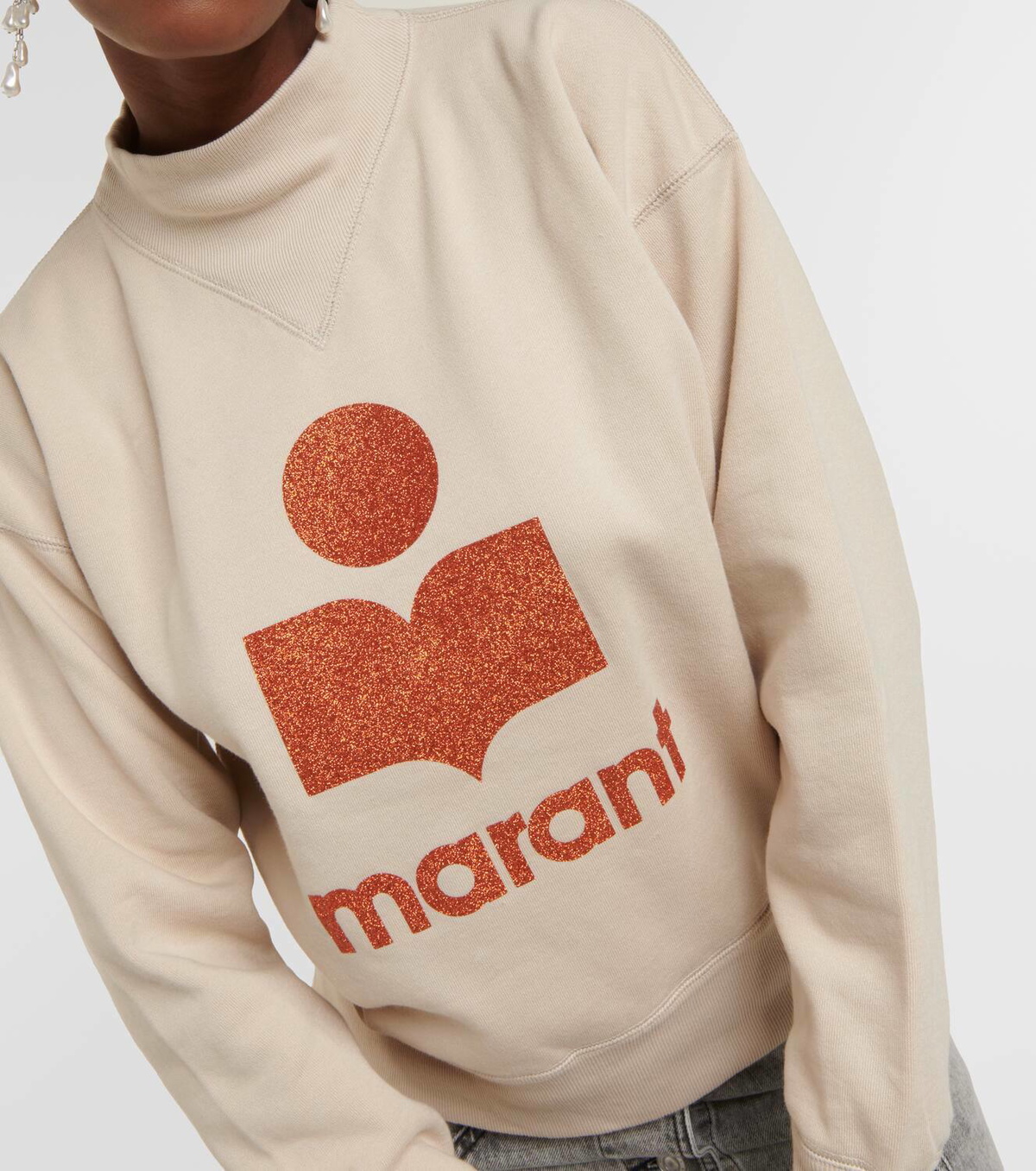 Marant Etoile Moby Logo Cotton Blend Sweatshirt Isabel Marant Etoile