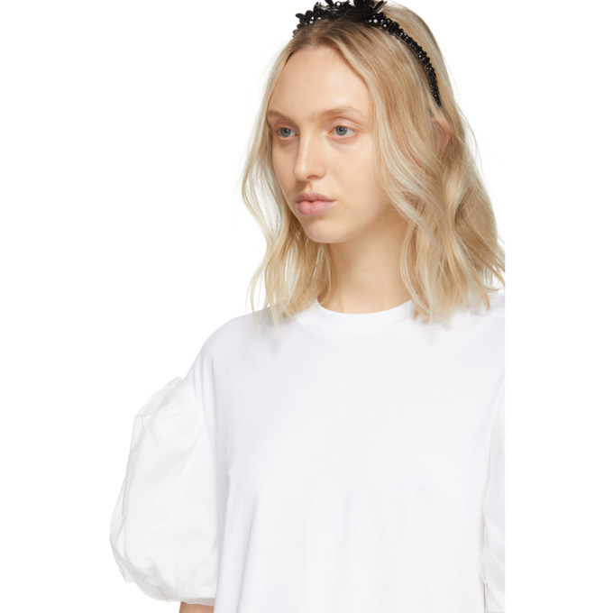 Simone Rocha White Tulle Puff Sleeve T Shirt Simone Rocha