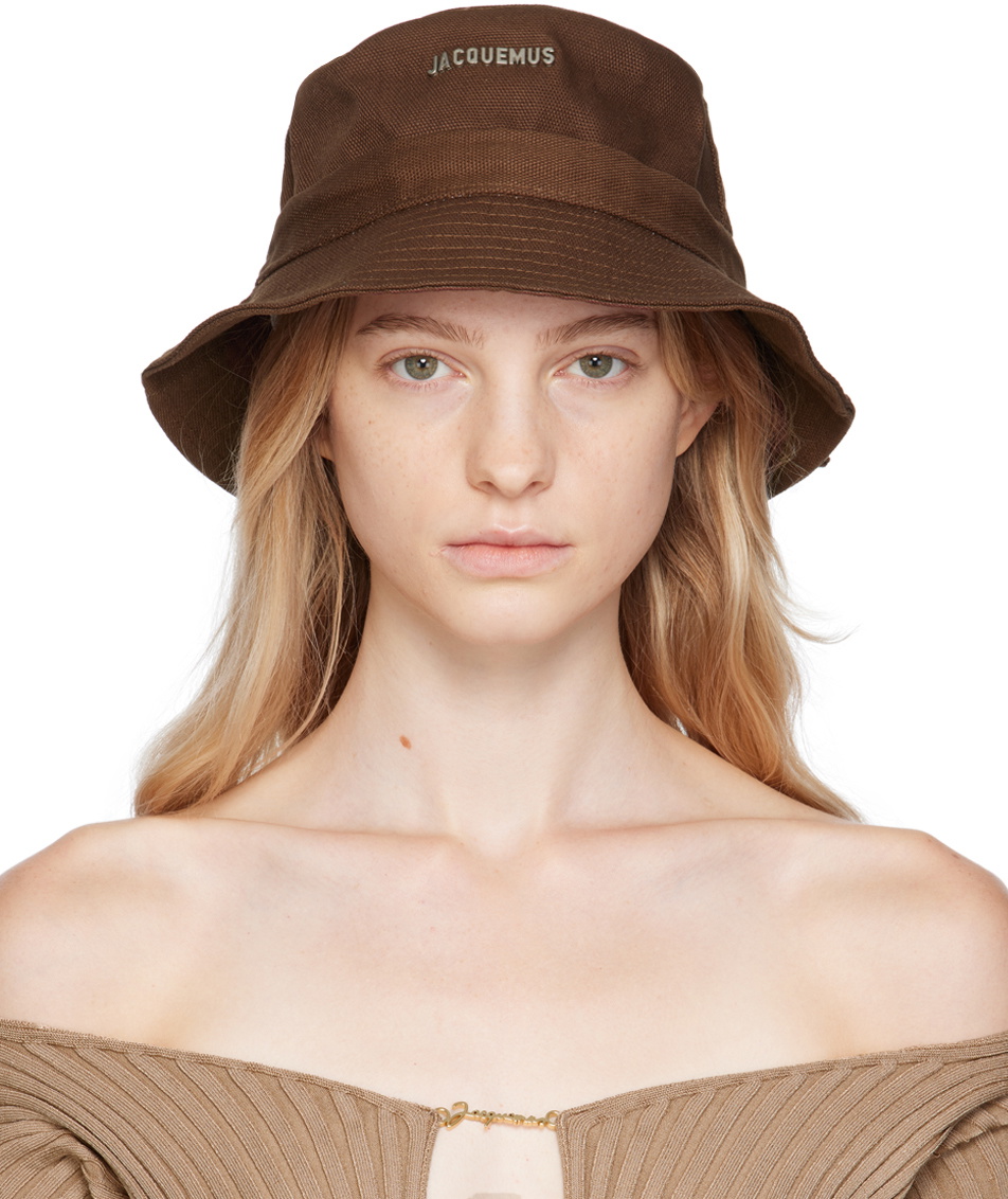 Jacquemus Brown Le Raphia Le Bob Gadjo Bucket Hat Jacquemus