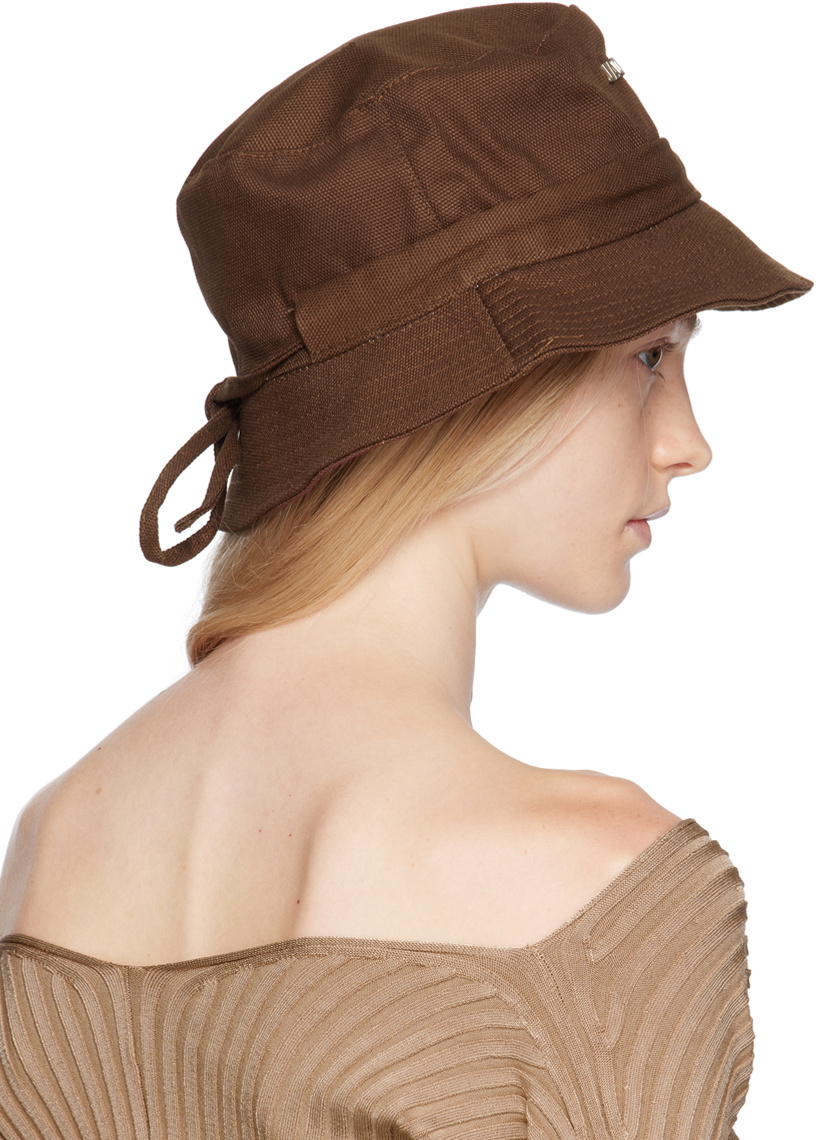 Jacquemus Brown Le Raphia Le Bob Gadjo Bucket Hat Jacquemus