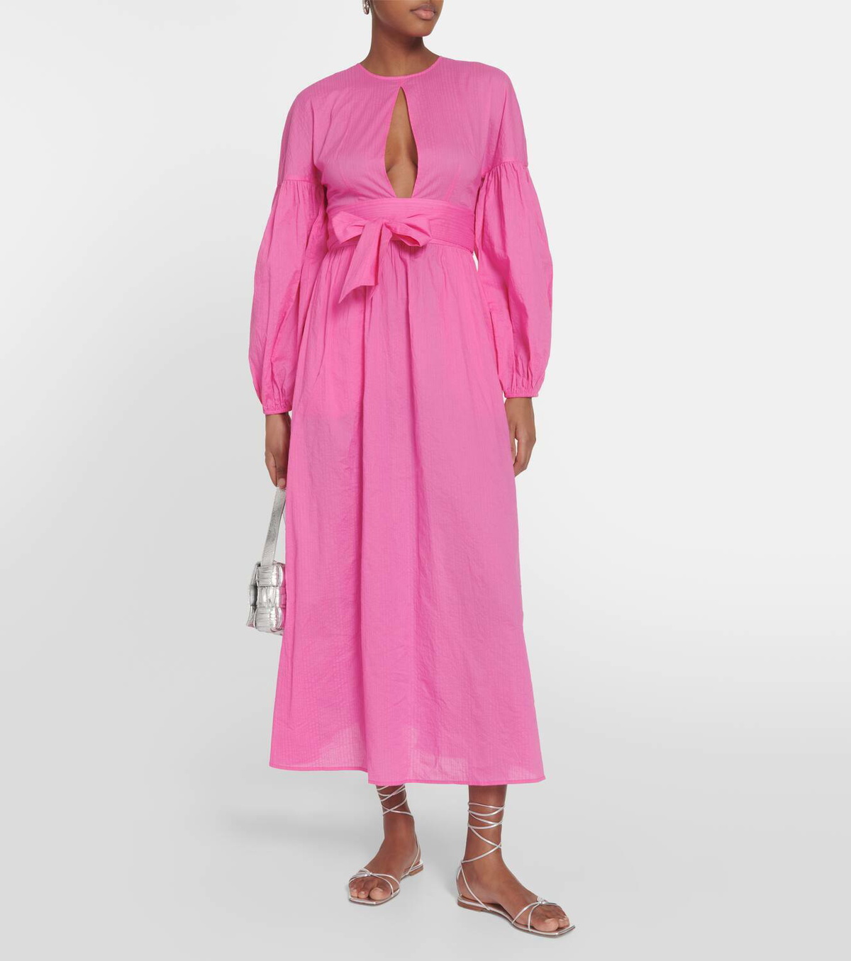 Marysia Roset Puff Sleeve Cotton Maxi Dress Marysia