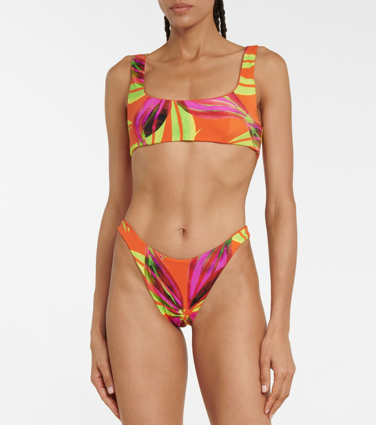 Louisa Ballou Scoop Printed Bikini Top Louisa Ballou