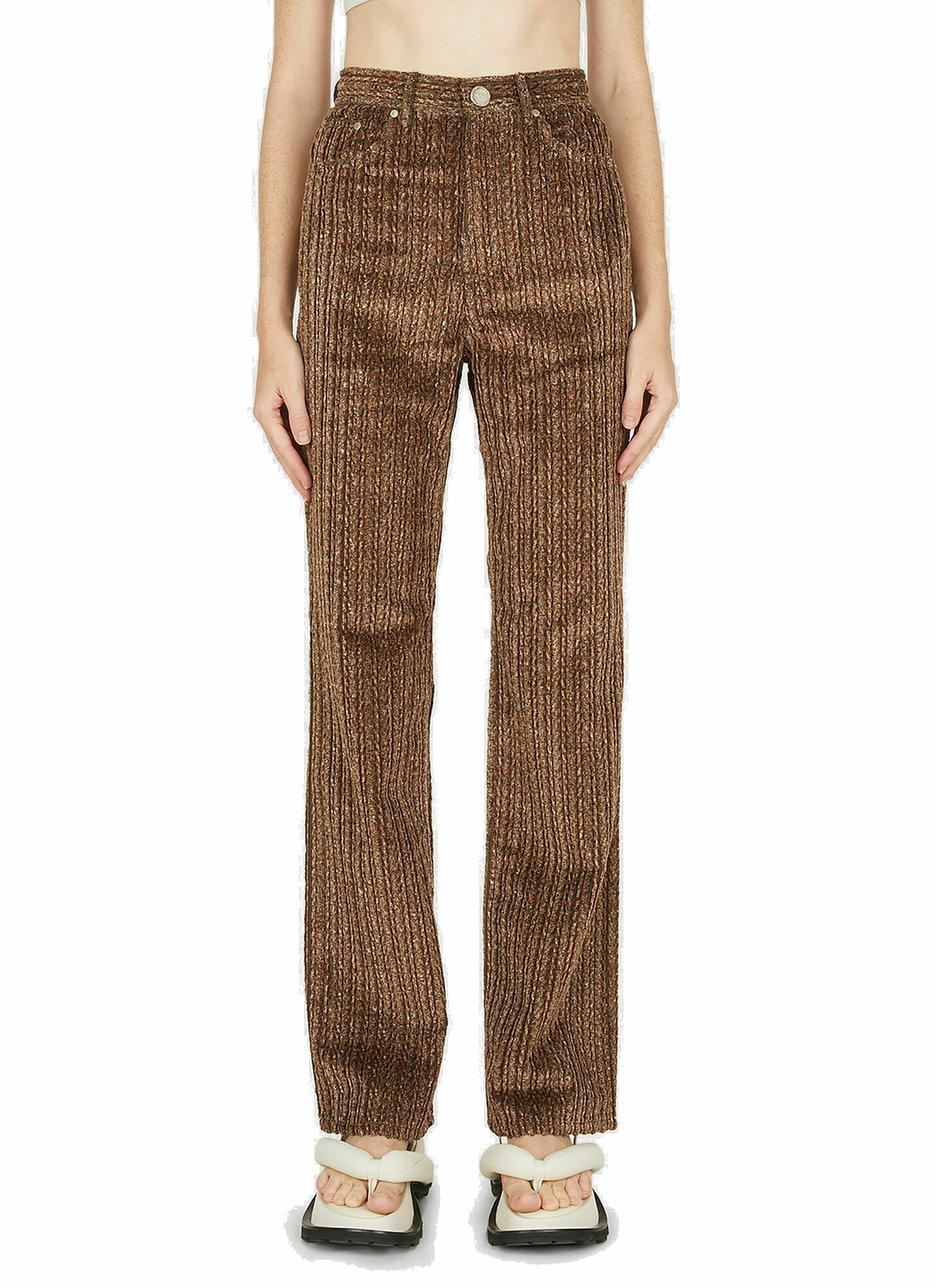 Straight Leg Corduroy Pants In Brown Acne Studios