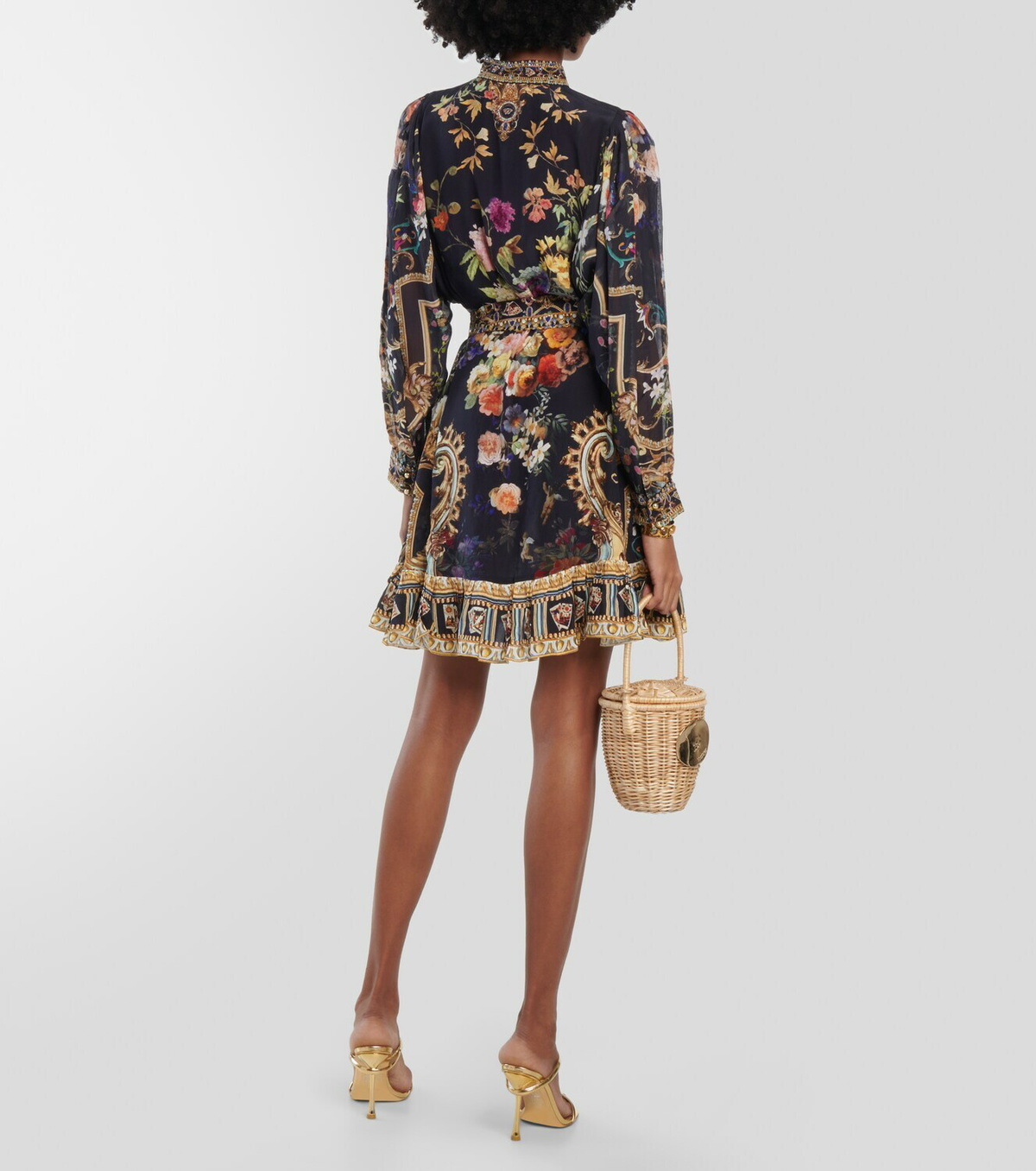 Camilla Printed silk crêpe shirt dress Camilla