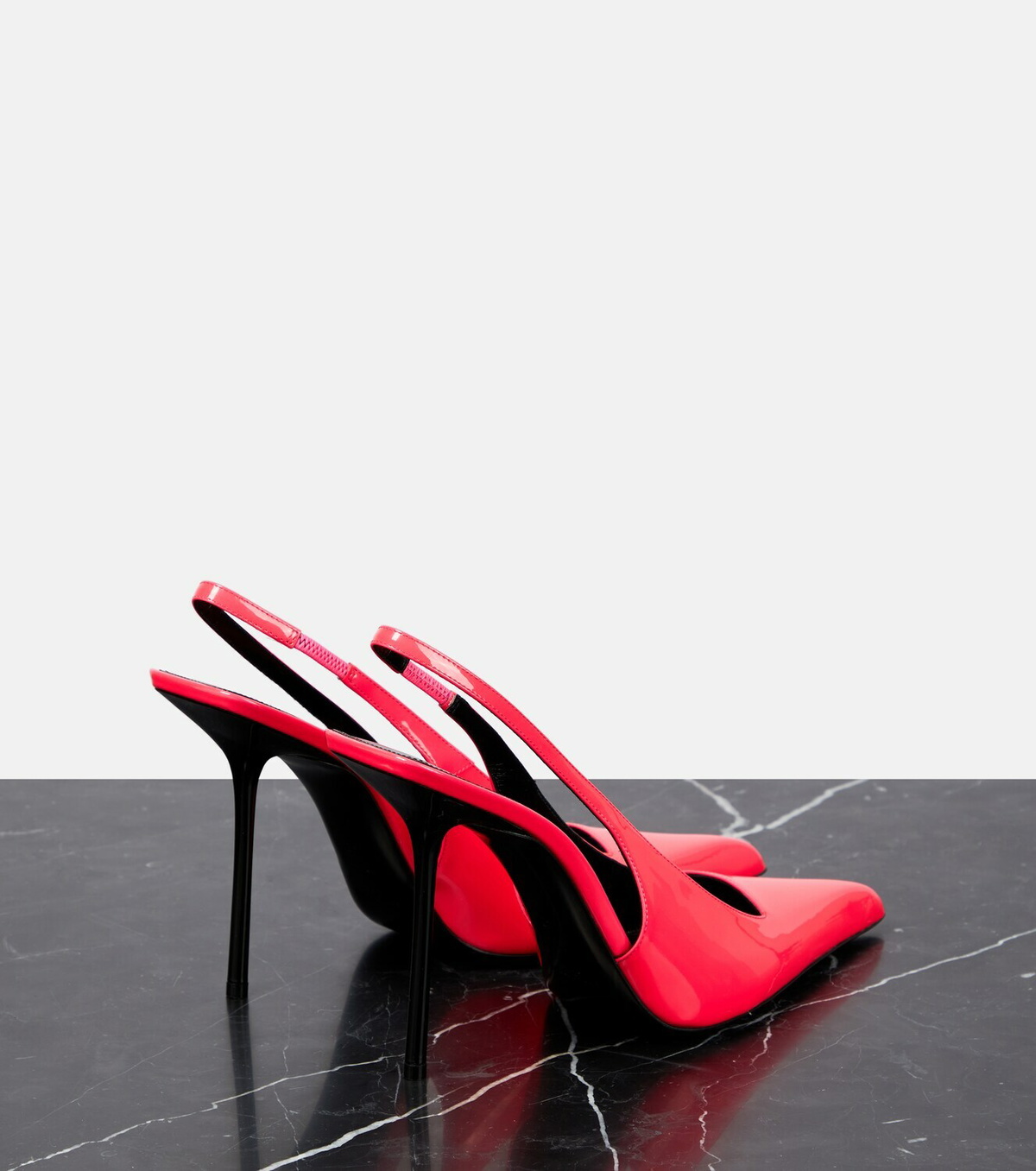 Saint Laurent Kiss 105 Patent Leather Slingback Pumps Saint Laurent