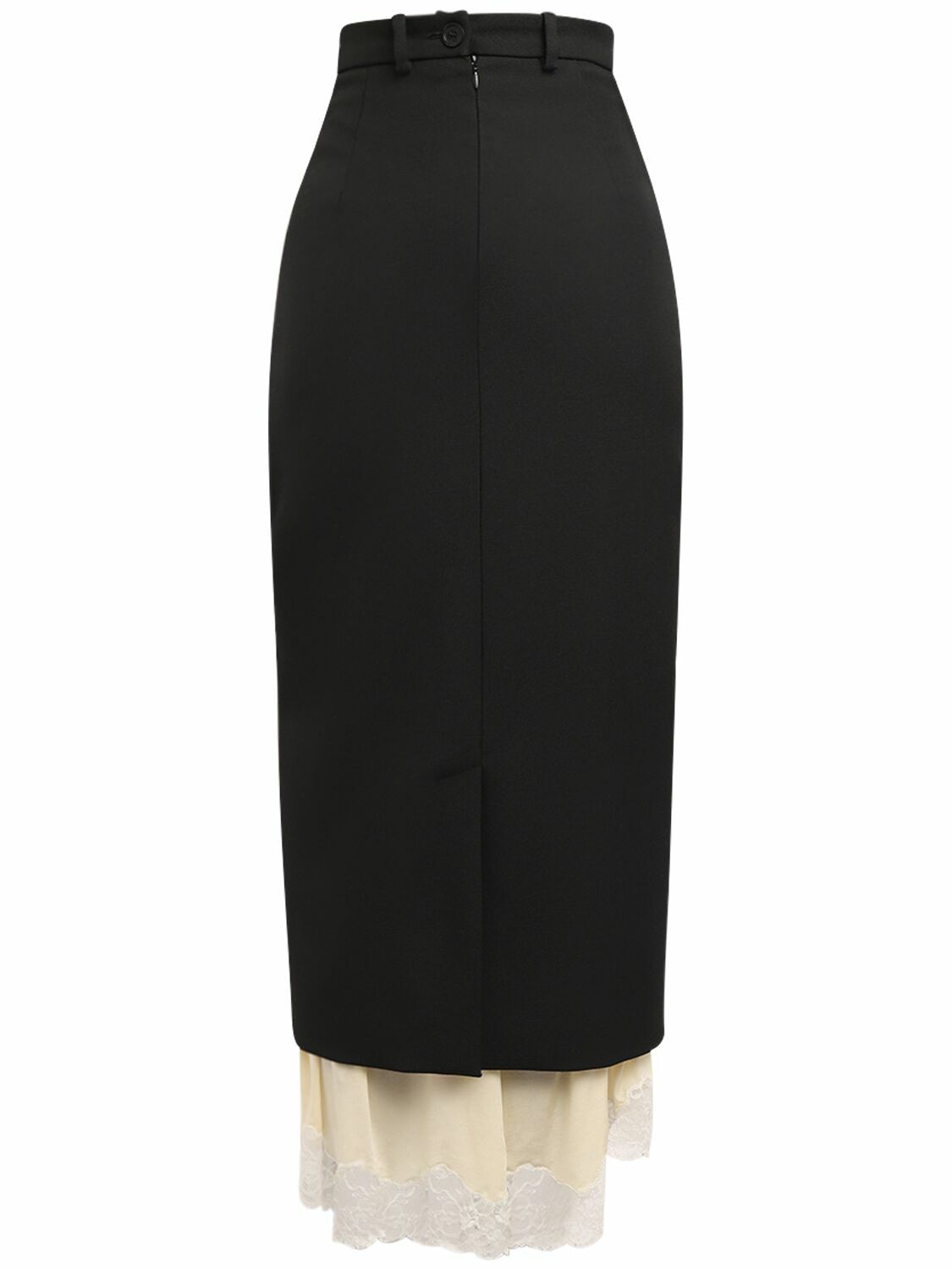 Balenciaga Lingerie Wool Tailored Skirt Balenciaga