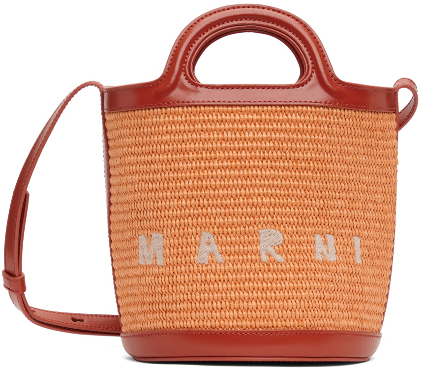 Marni Orange Small Tropicalia Bucket Bag Marni